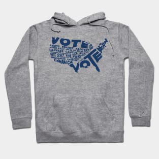 Vote And Then Resist Persist Protest Blue Wave GOTV Design Hoodie